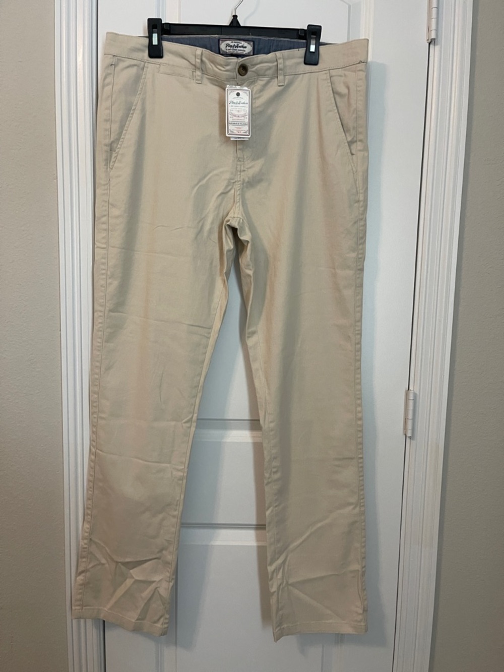 Men's Tailored Khaki Chinos - Light Beige